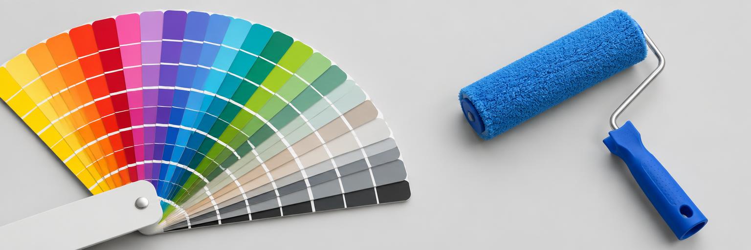Leque de cores de tintas